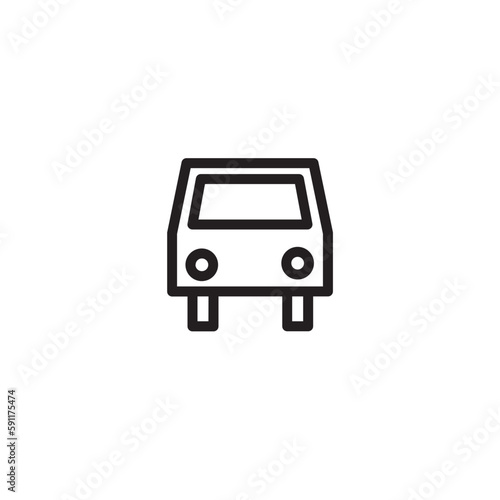 Taxi Service Vehicle Outline Icon