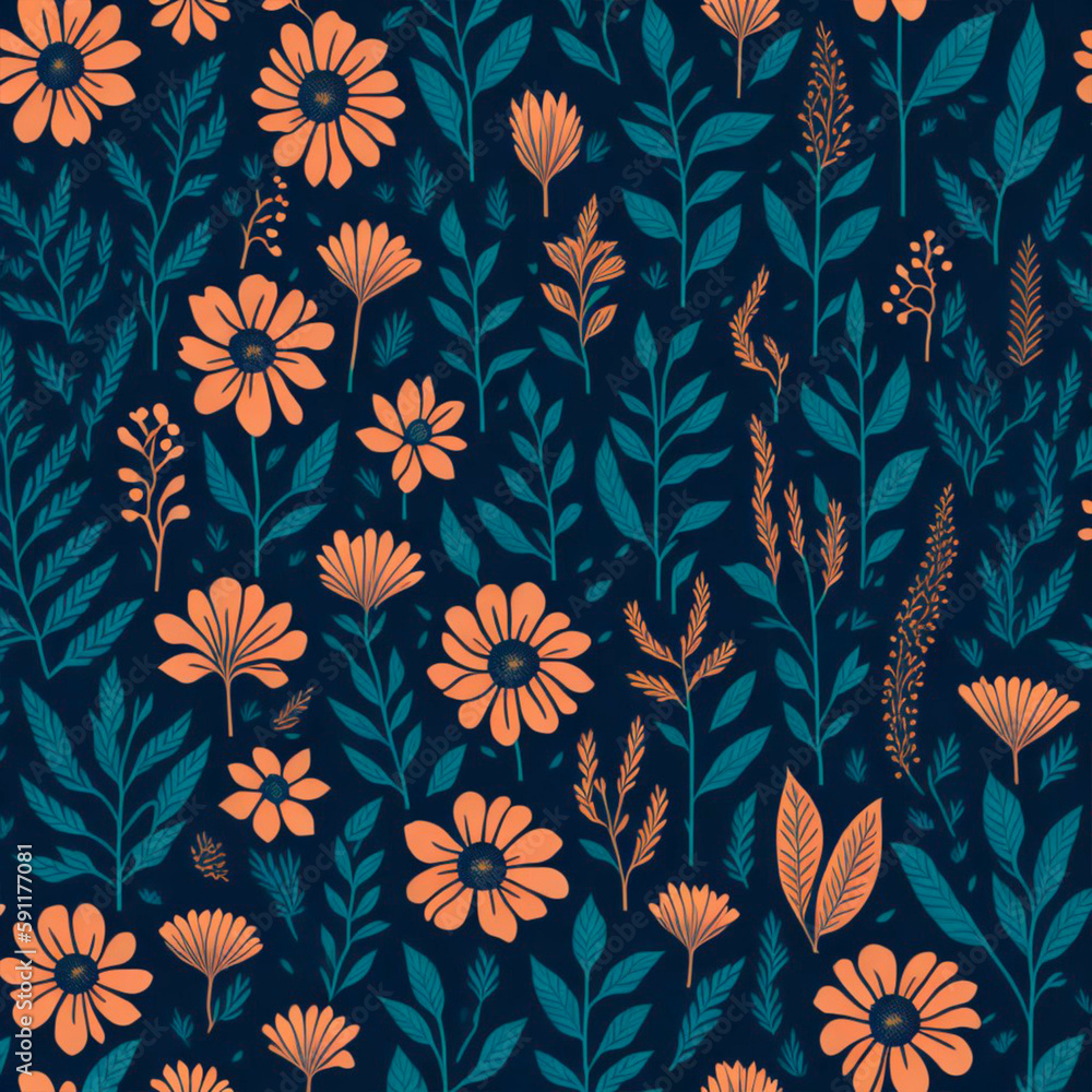 seamless pattern with flowers seamless pattern with flowers