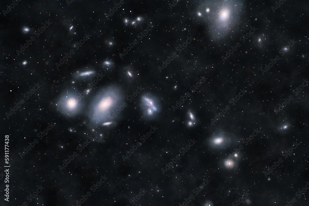 Obraz premium Virgo galactic cluster