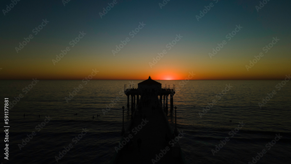 Manhattan Beach Pier at sunset