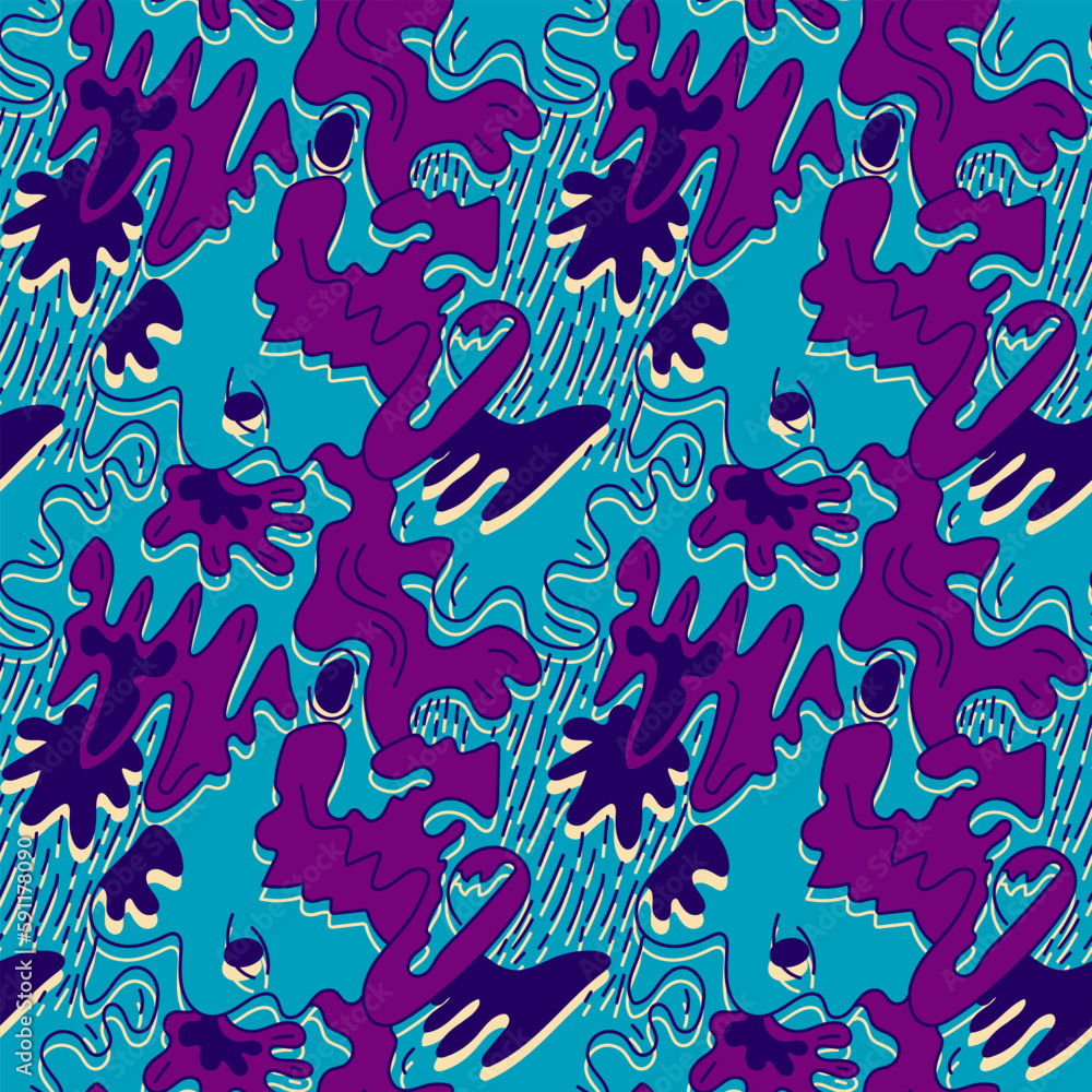 Abstract seamless colorful unusual pattern 