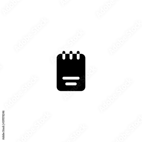 Note list word important glyph style icon and illustration - vector