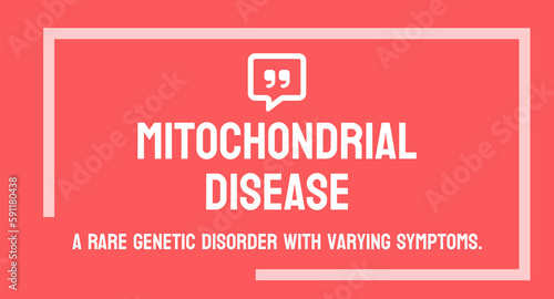 Mitochondrial Disease: A group of genetic disorders that affect the function of mitochondria in the body's cells, leading to a variety of symptoms and complications.