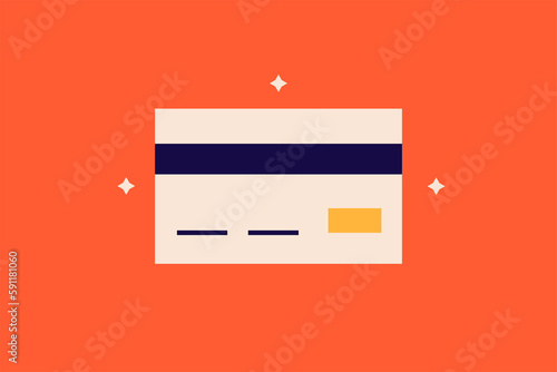 credit card   illustration in flat style design. Vector illustration. photo