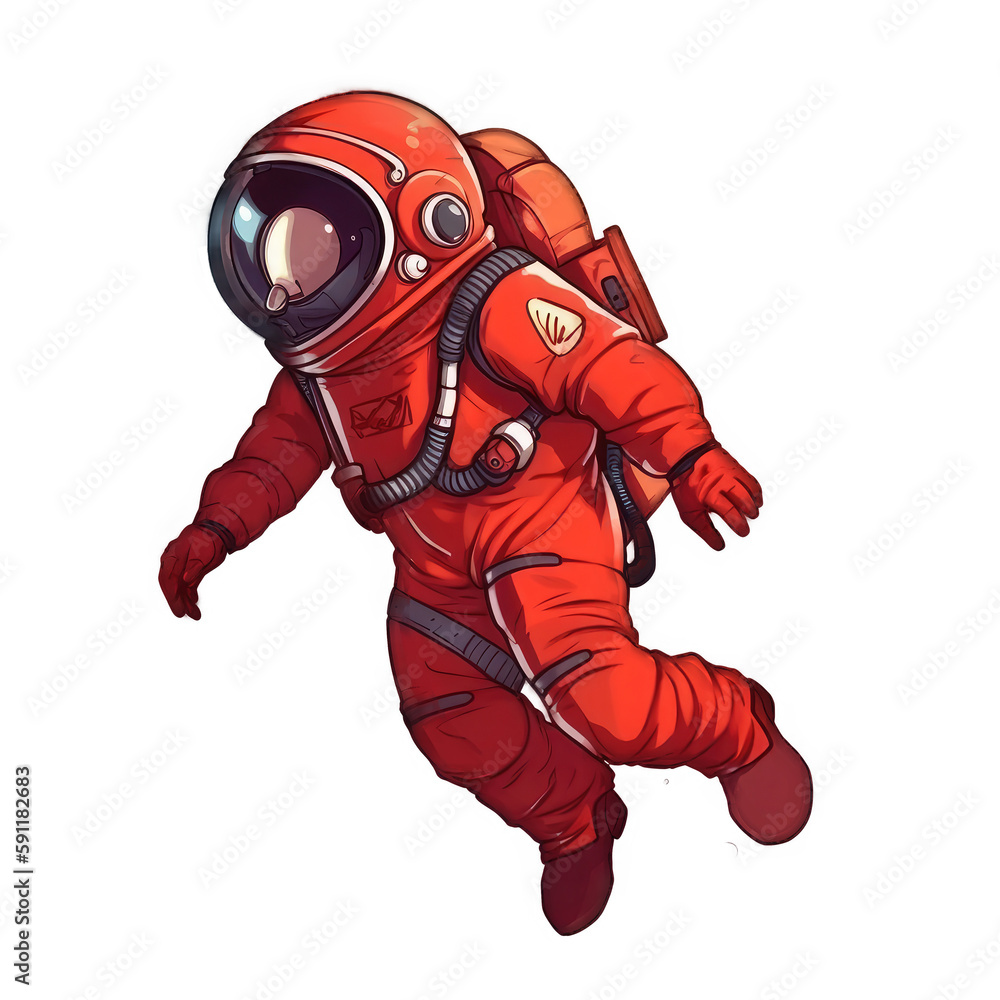 space suit isolated on white
