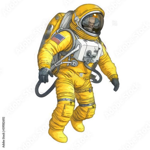 space suit isolated on white