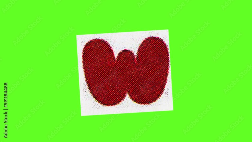 Alphabet W Ransom note Animation paper cut motion graphic videos on ...