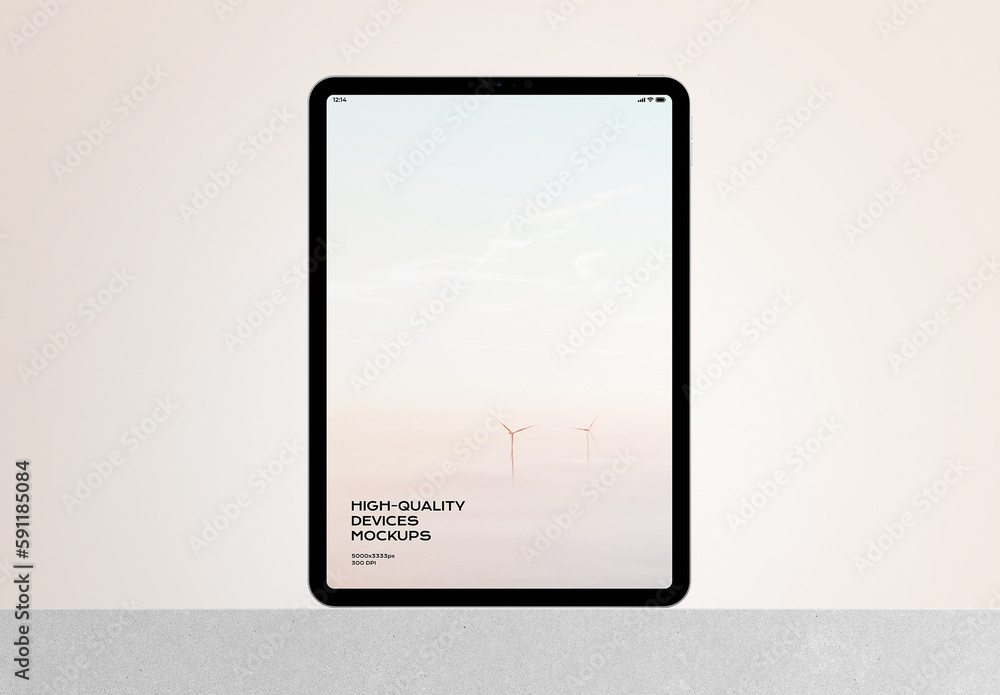Tablet Mobile Display Computer Screen Device Mockup Template Stock ...
