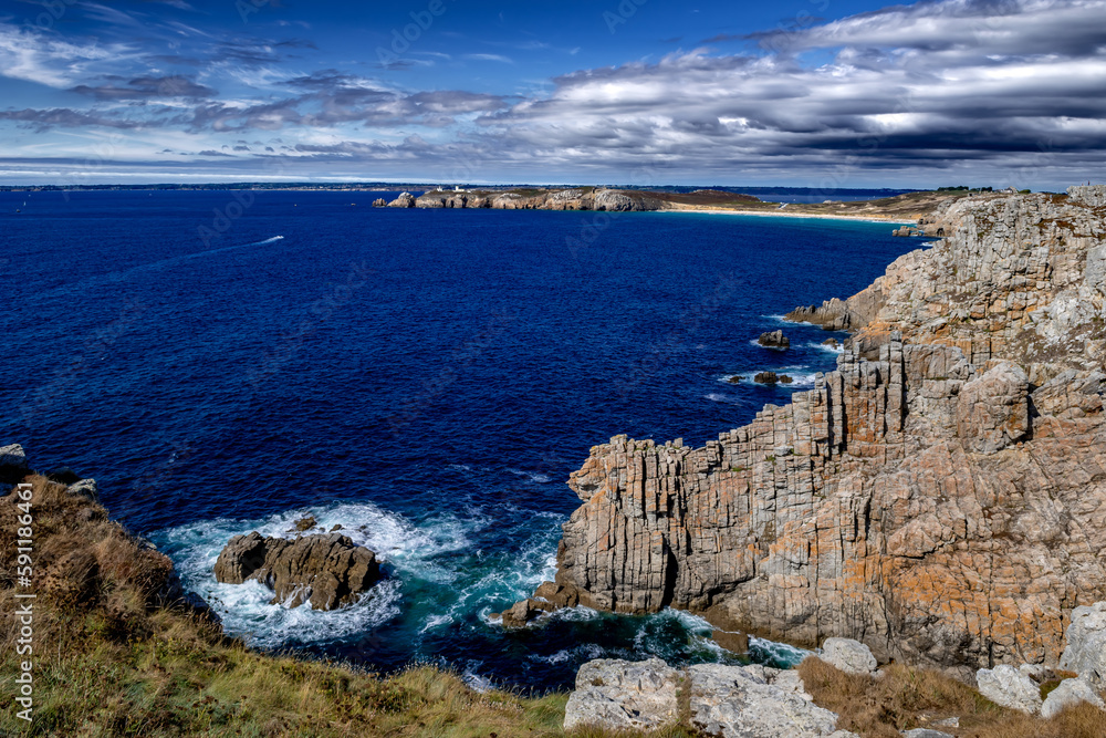 Cliffs At Pointe De Penhir At The Finistere Atlantic Coast in Brittany, France