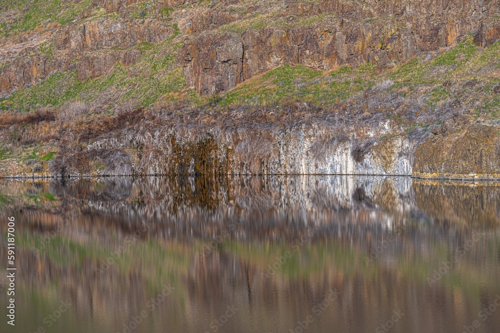 Reflections in Upper Goose Lake, WA