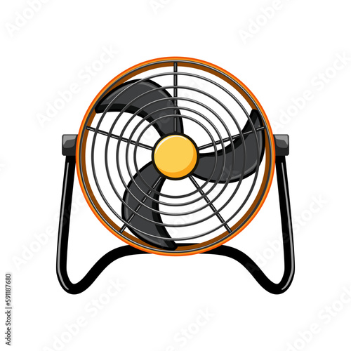 air electric fan cartoon vector illustration