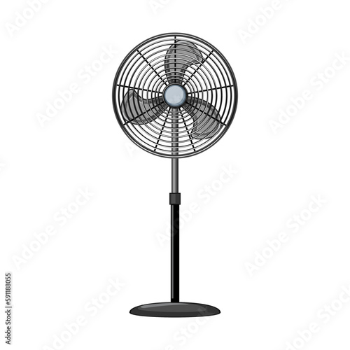 ventilator electric fan cartoon vector illustration