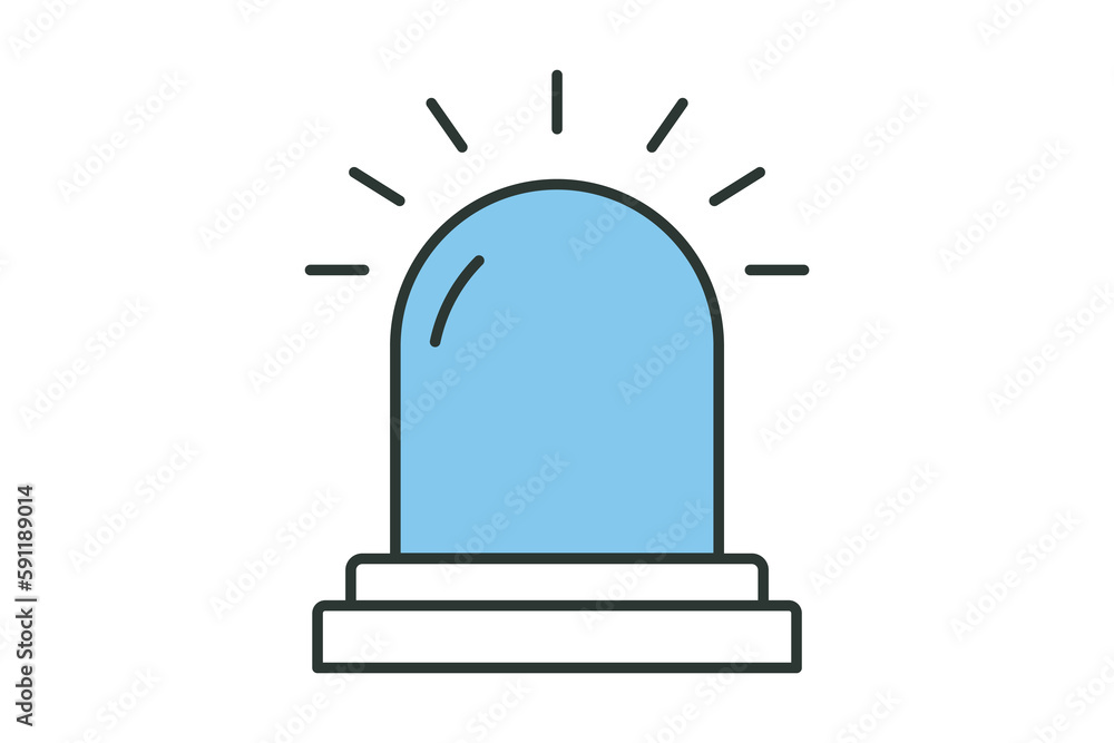 Siren icon illustration. icon related to industry. Two tone icon style. Simple vector design editable Siren icon illustration. icon related to industry. Two tone icon style. Simple vector design editable