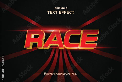 race fast text effect