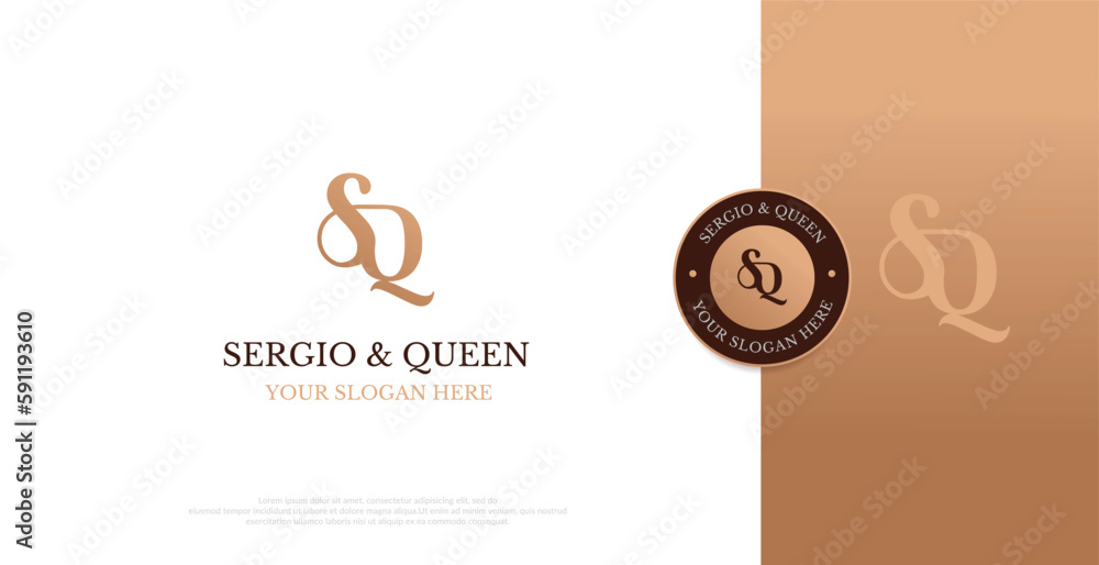Initial SQ Logo Design Vector 