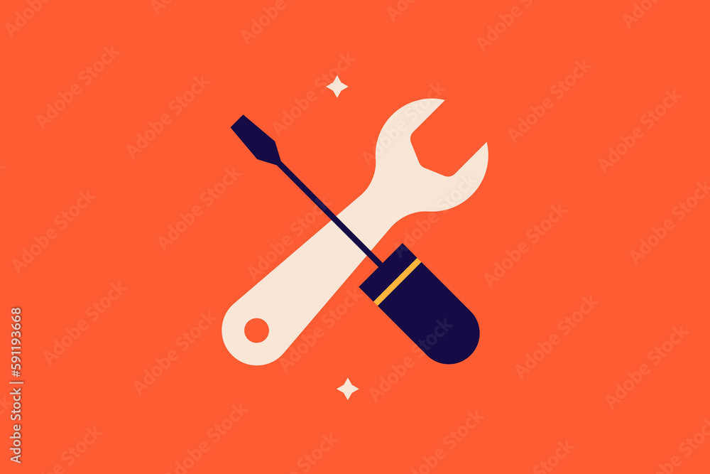 repair illustration in flat style design. Vector illustration. repair illustration in flat style design. Vector illustration.