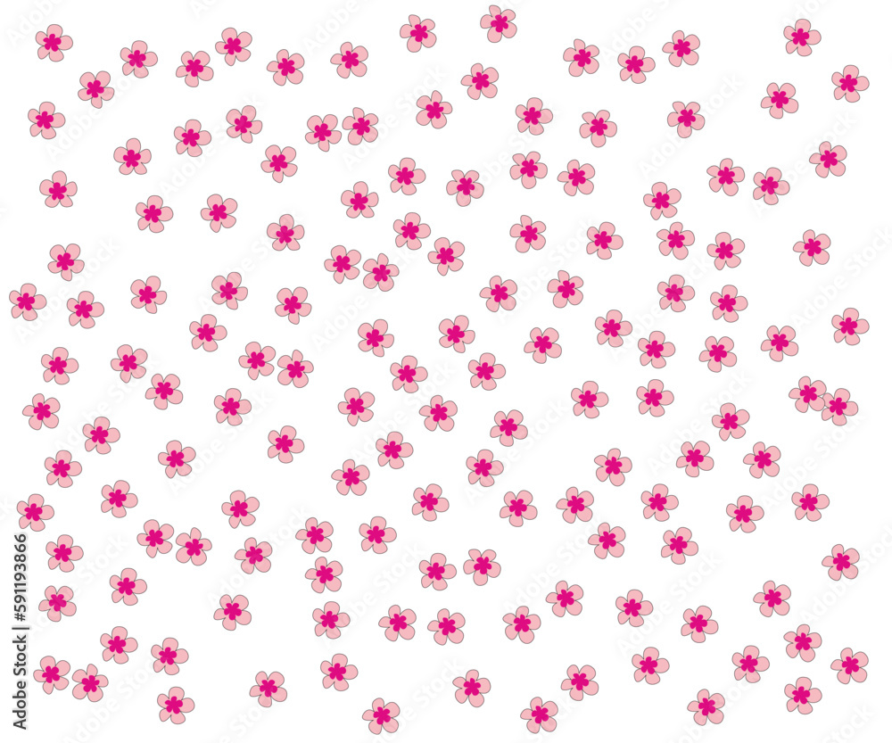 pink spring sakura flower blossom pattern wallpaper