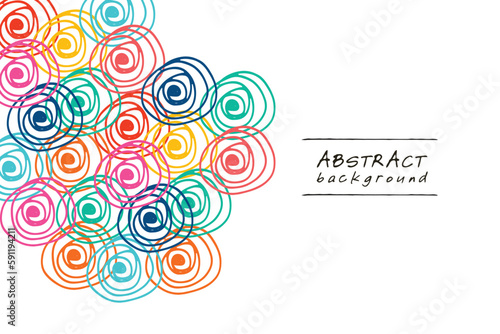 Modern simple abstract spiral color background