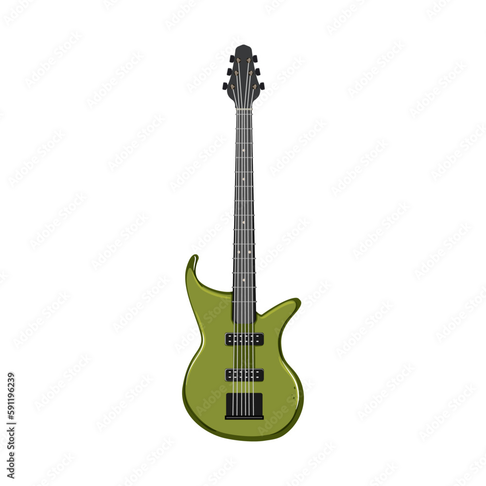 Fototapeta premium band electric guitar cartoon vector illustration