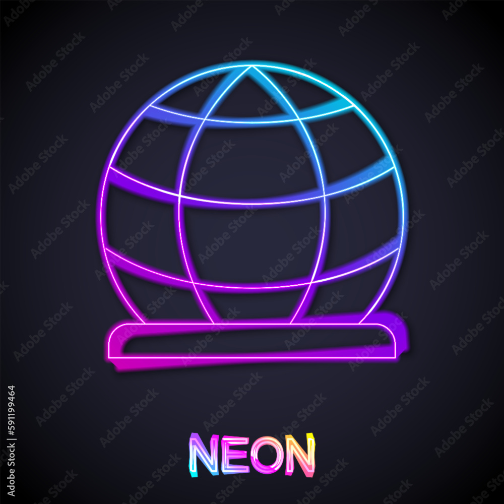 Glowing neon line Playground climbing equipment icon isolated on black background. Kid playground climb. Vector Glowing neon line Playground climbing equipment icon isolated on black background. Kid playground climb. Vector