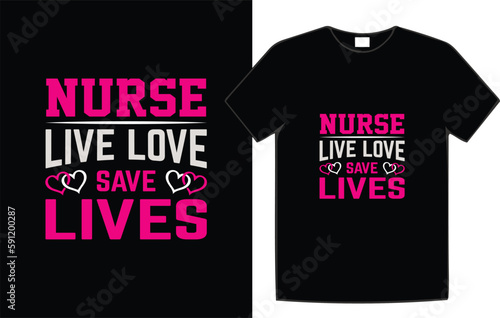 Nurse Typography T-Shirt Design
