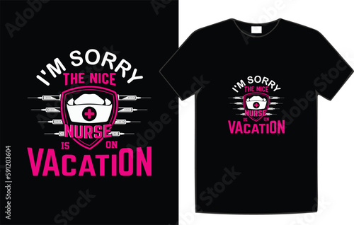 Nurse Typography T-Shirt Design