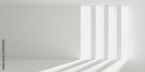 White Abstract Modern Architecture Interior Background