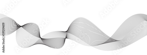 Abstract grey smooth element swoosh speed wave modern stream background. Abstract wave line for banner, wallpaper background with wave design. Vector illustration