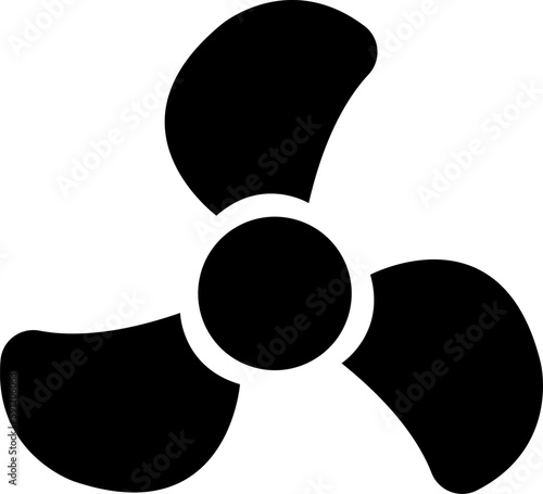 Fan icon on white background. Vector illustration.