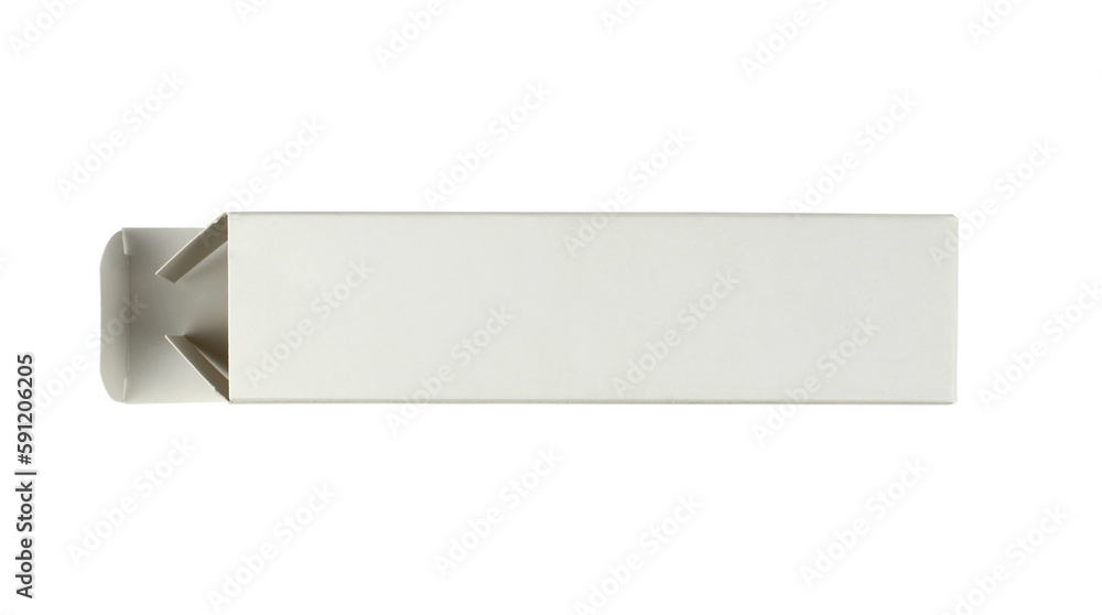 Open white box isolated from background - top view Open white box isolated from background - top view