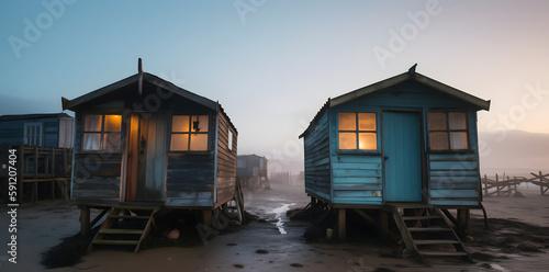 Beach Hut Morning