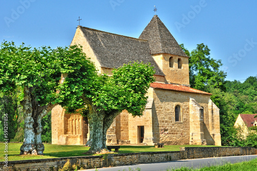 France, church of Carsac Aillac in Dordogne