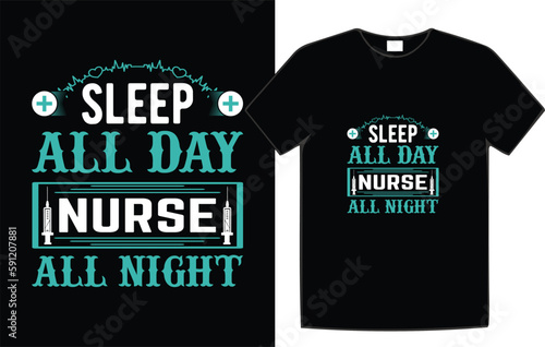 Nurse Typography T-Shirt Design