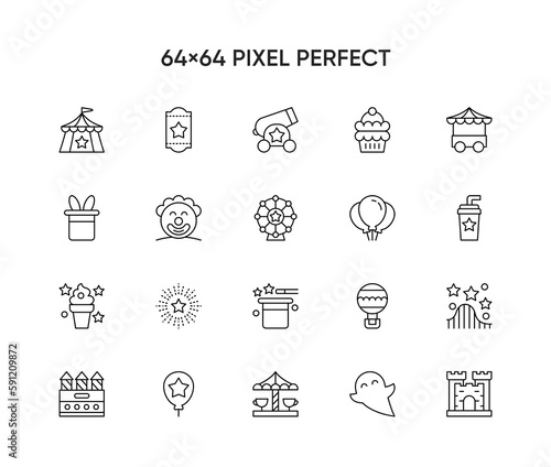 Line fair Icons. Line art icon. Vector illustration
