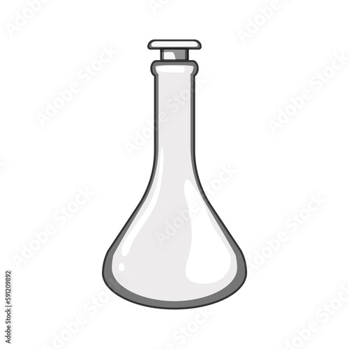 test laboratory glassware cartoon vector illustration