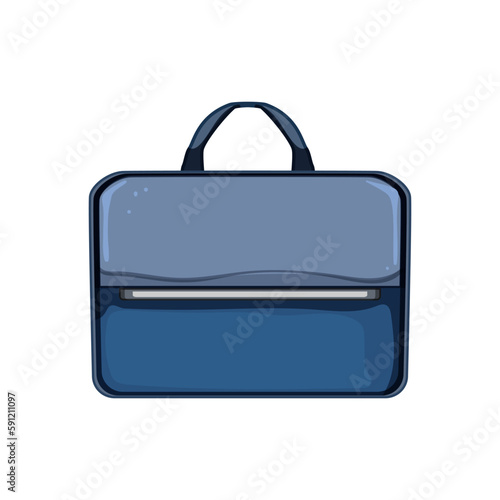 black laptop bag cartoon vector illustration