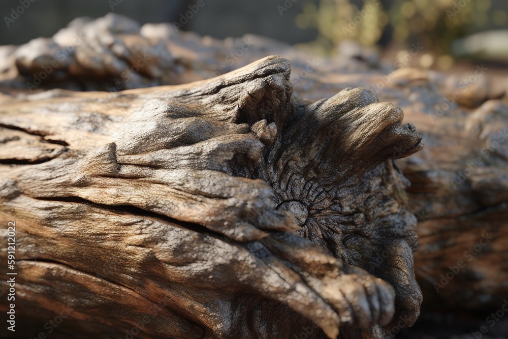 A close-up of a natural material, such as wood or stone, Generative AI