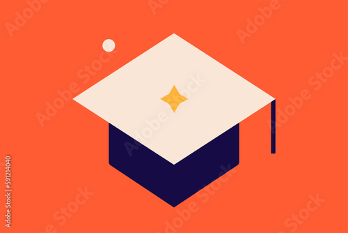 magistracy illustration in flat style design. Vector illustration.