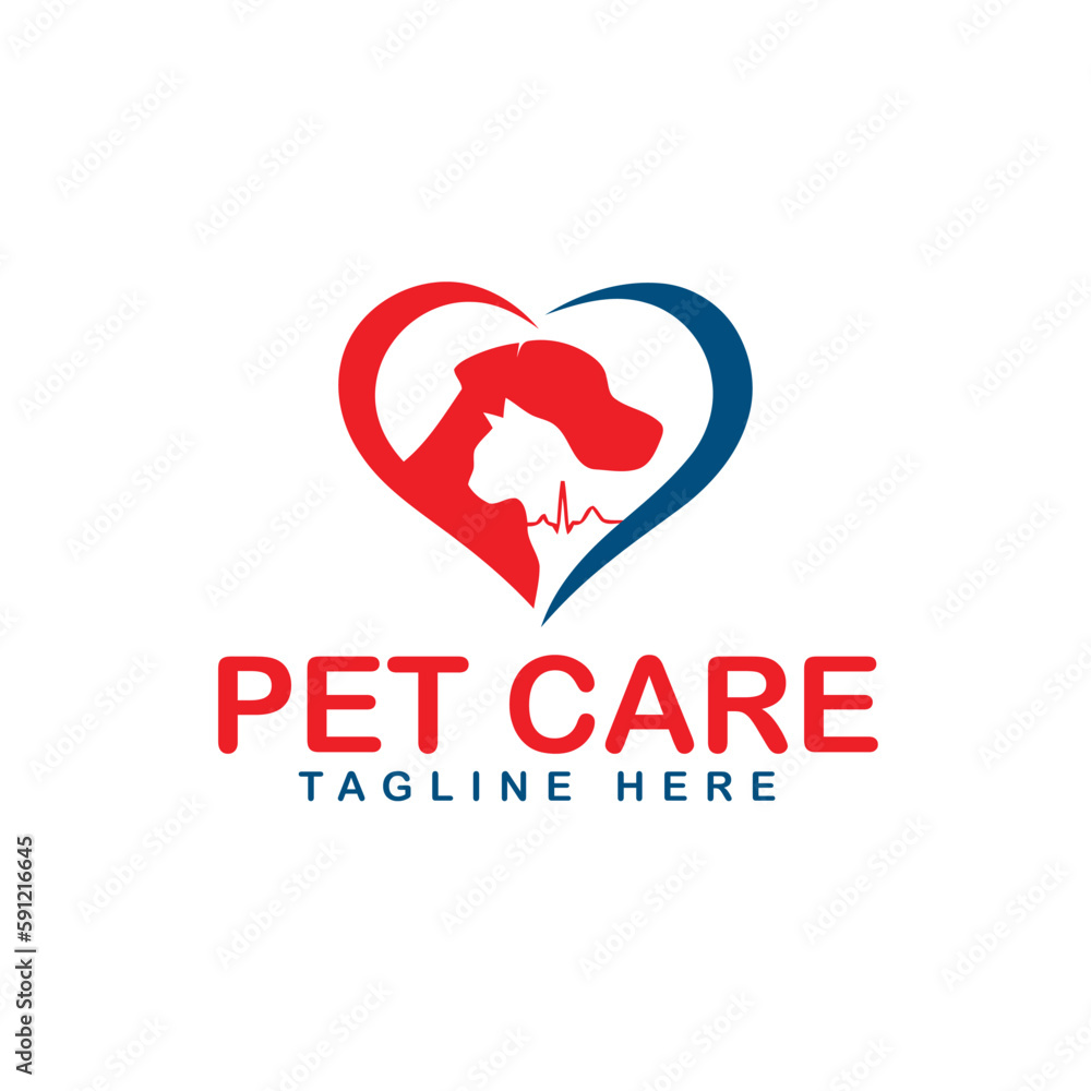 love pet care logo design template vector icon illustration free love pet care logo design template vector icon illustration free