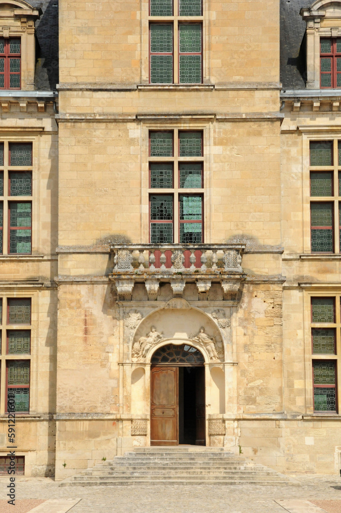 France, the renaissance castle of Cadillac in Gironde