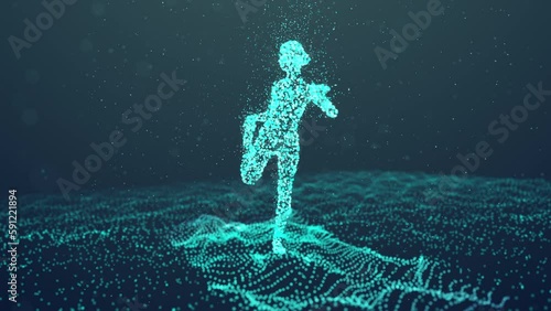 Yoga Pilates Practice Meditation Particles Motion Graphics 