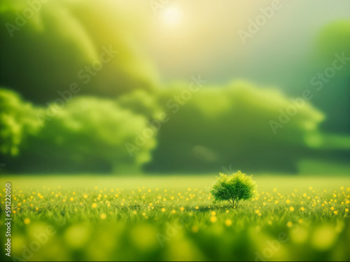 beautiful natural landscape with bokeh in Background.