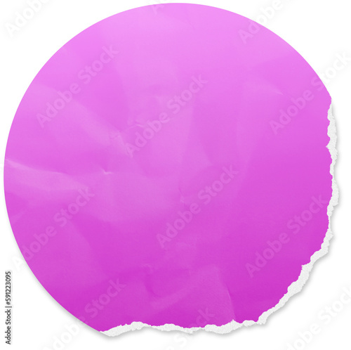 Pink circle paper design element