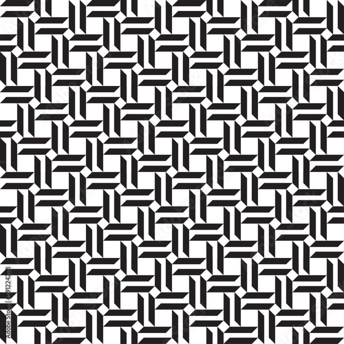 Vector seamless models. Modern stylish texture. Composition from regularly repeating geometrical element. Monochrome, simple. Vector illustrations.