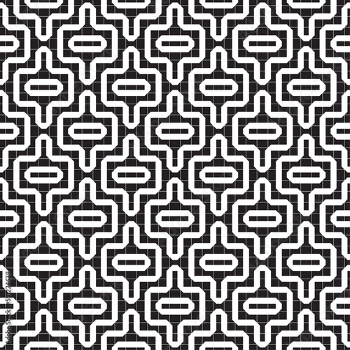 Vector seamless models. Modern stylish texture. Composition from regularly repeating geometrical element. Monochrome, simple. Vector illustrations.
