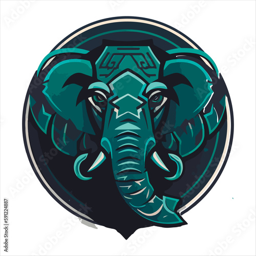 elephant mascot logo design vector with modern illustration concept style for badge, emblem and tshirt printing. angry elephant illustration with feet up