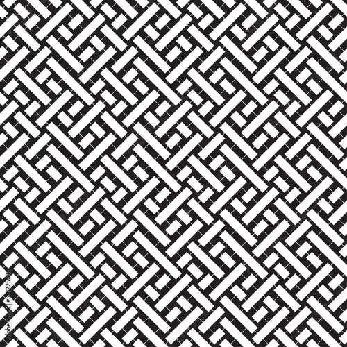 Vector seamless models. Modern stylish texture. Composition from regularly repeating geometrical element. Monochrome, simple. Vector illustrations.