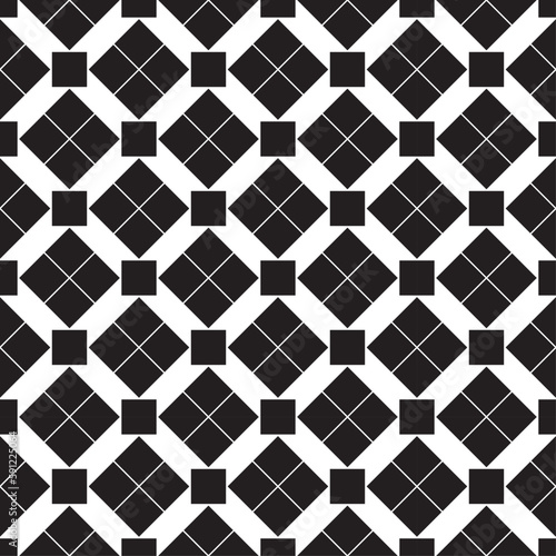Vector seamless models. Modern stylish texture. Composition from regularly repeating geometrical element. Monochrome, simple. Vector illustrations.