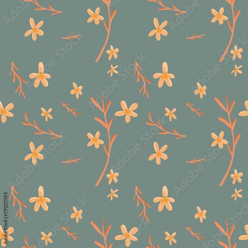 seamless pattern with leaves