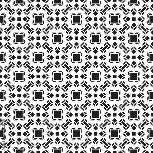 Vector seamless models. Modern stylish texture. Composition from regularly repeating geometrical element. Monochrome, simple. Vector illustrations.